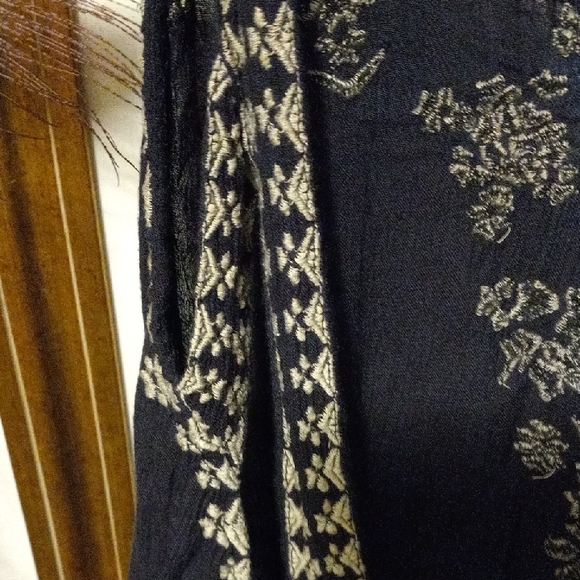 Free People Black and Gold Jumpsuit 2" Inseam - Picture 6 of 10